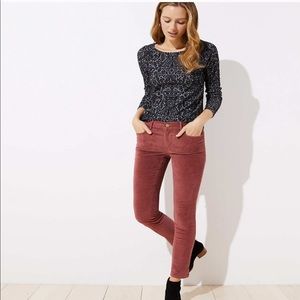 🌟SALE LOFT MODERN SKINNY VELVET JEANS